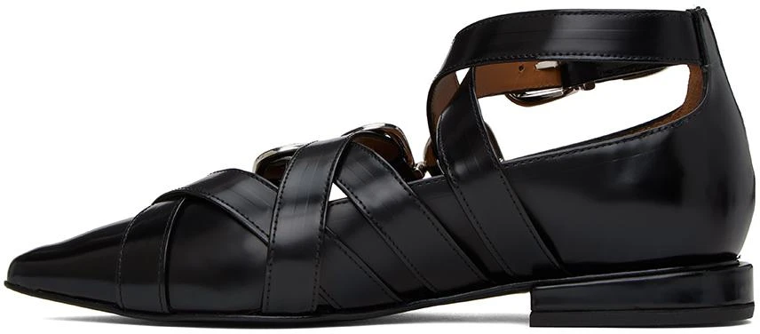 Toga Pulla Black Criss-Cross Ballerina Flats 3
