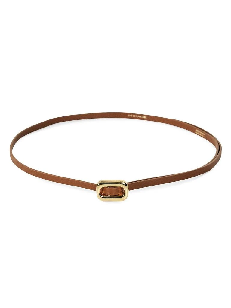 NEW DEHANCHE women\'s venura belt in saddle/gold ELEGANCE OF EASE : Discover the understated power of a belt  main image 3