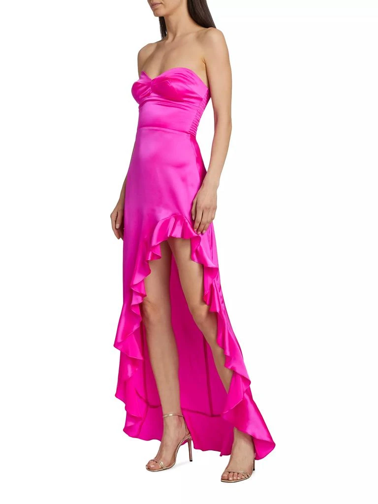 Amanda Uprichard Amalia Silk Hi-Lo Ruffle Gown 2