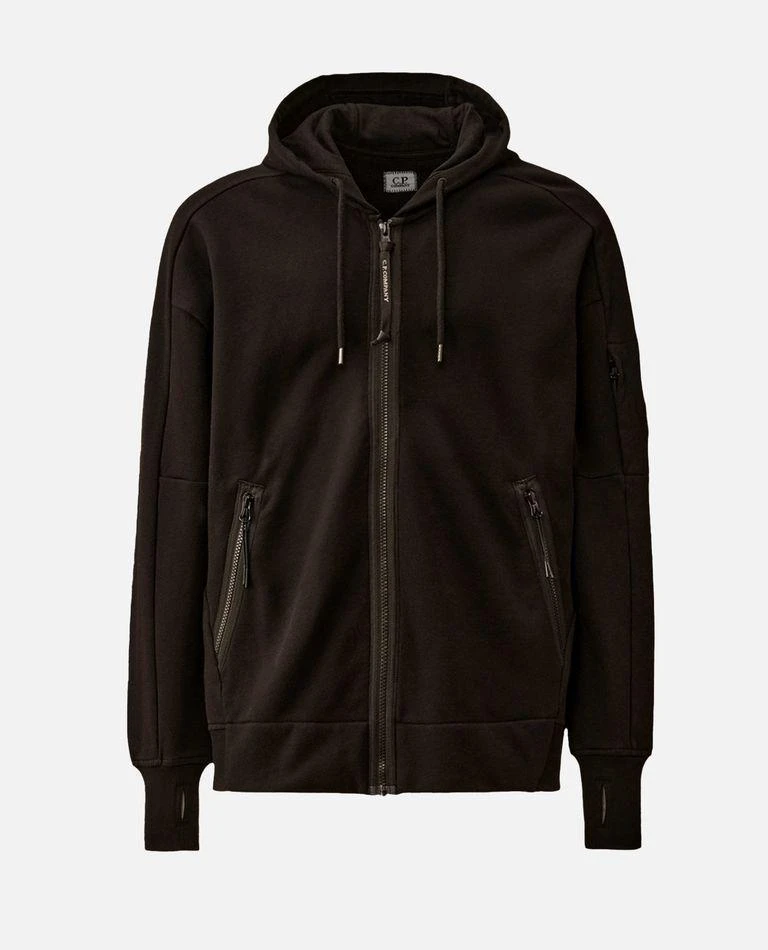 C.P. Company Diagonal Raised Fleece Full Zip Hooded Sweatshirt 1