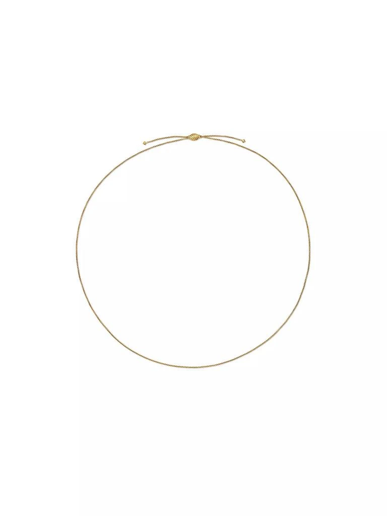 David Yurman Box Chain Slider Necklace in 18K Yellow Gold, 1.7mm 3