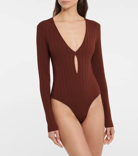 Zeynep Arçay Cutout ribbed-knit bodysuit 3