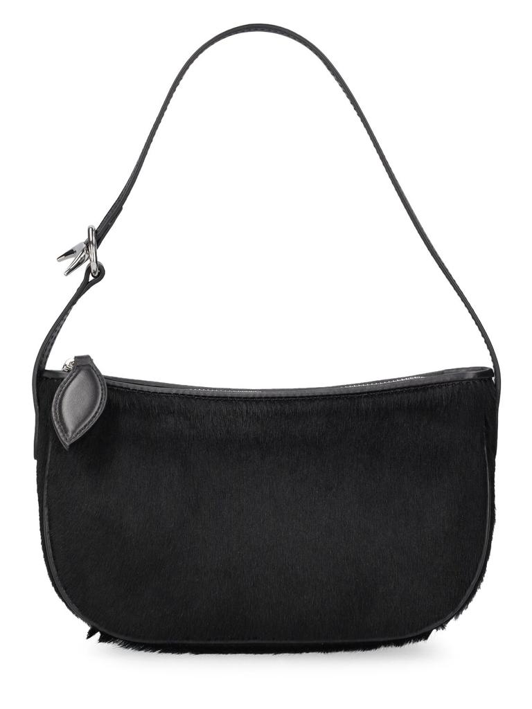Little Liffner Mini Moon Pony Hair Leather Shoulder Bag