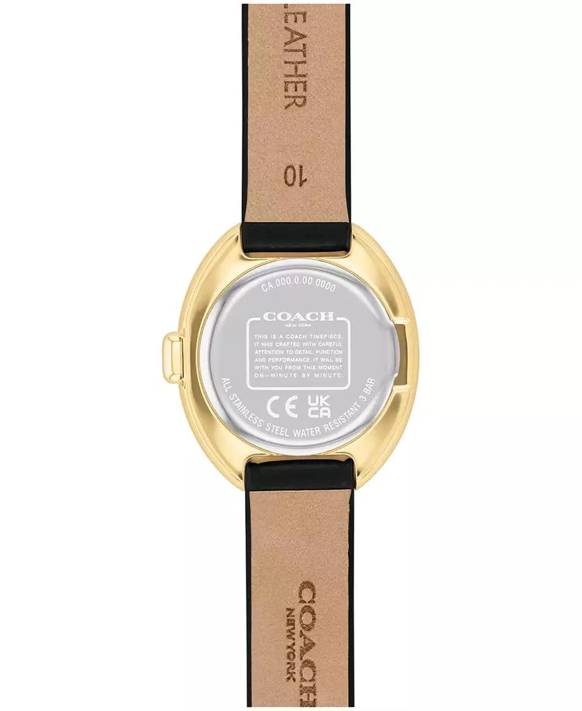 Coach Women's Sammy Black Leather Watch 22.5mm 3