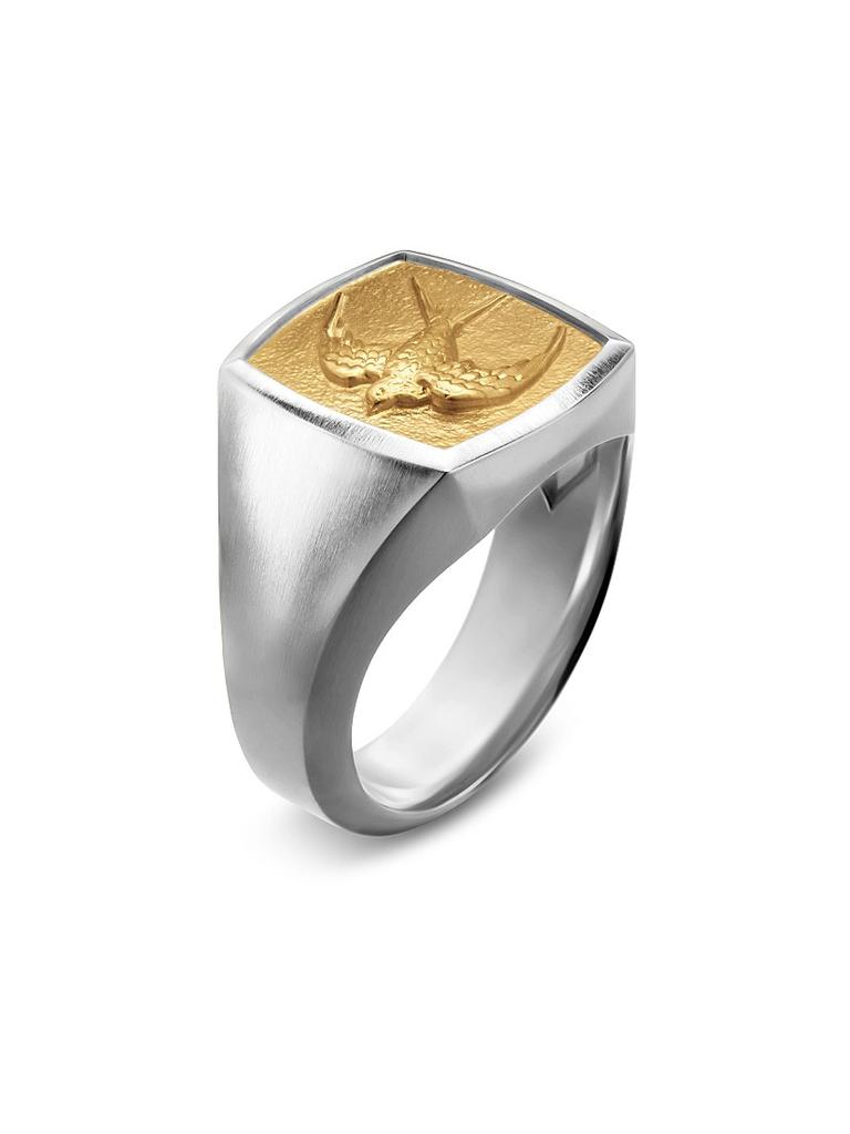David Yurman Waves Bird Pinky Ring in Sterling Silver