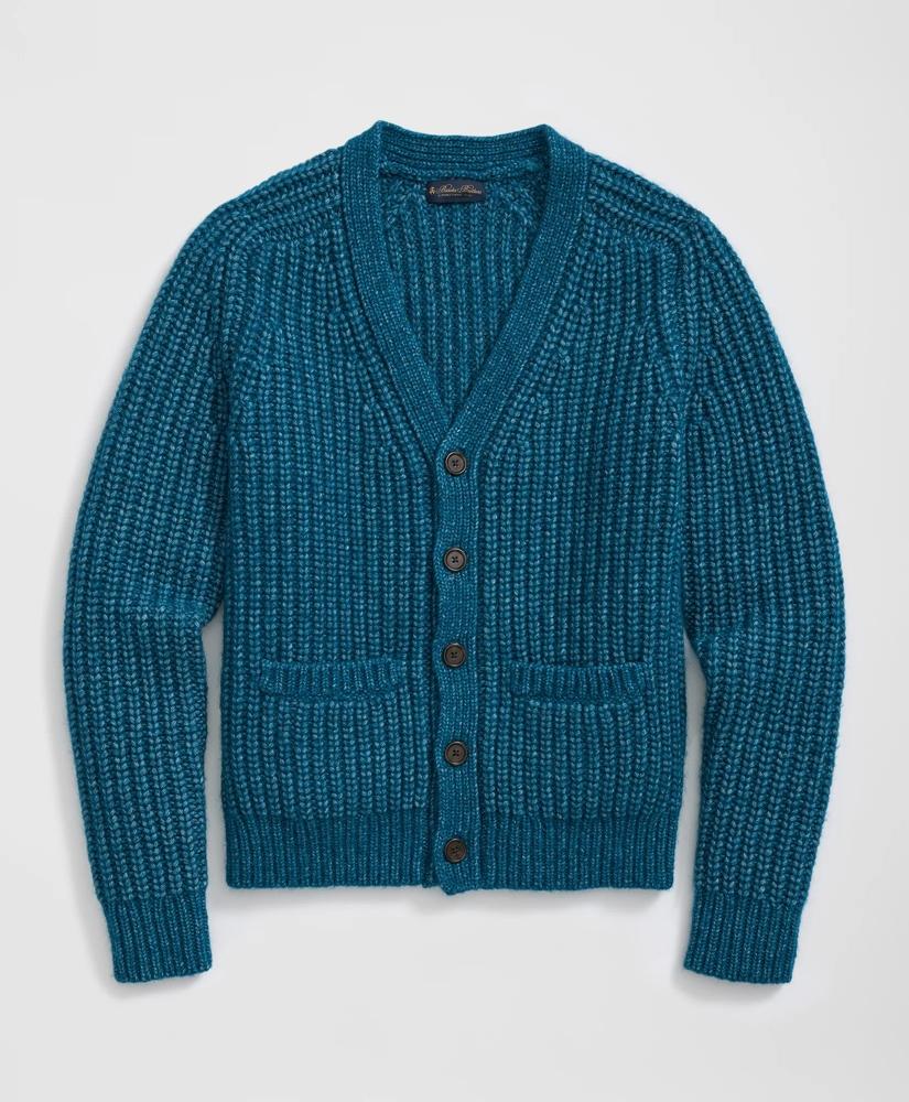 Brooks Brothers Alpaca-Wool Blend V-Neck Cardigan in English Rib