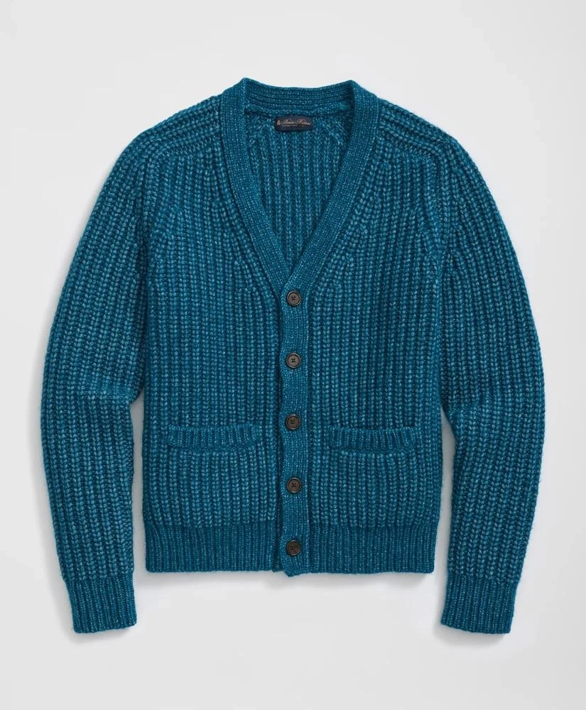 Brooks Brothers Alpaca-Wool Blend V-Neck Cardigan in English Rib 1