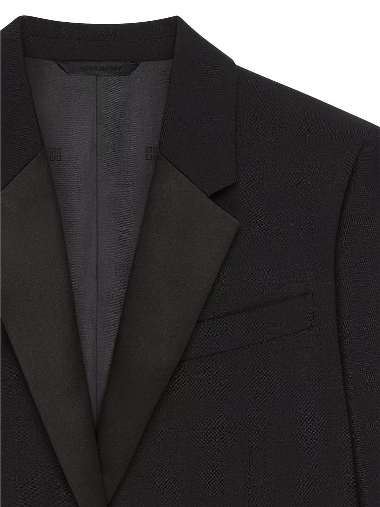 【関税＆送料込み】Givenchy Cropped Coat Cropped peacoat with leather collar in cotton and wool in
