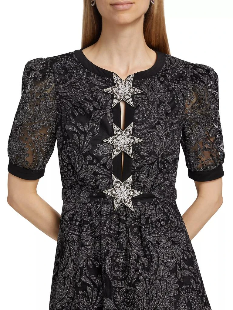 Saloni Jamie Paisley Tulle Minidress 6