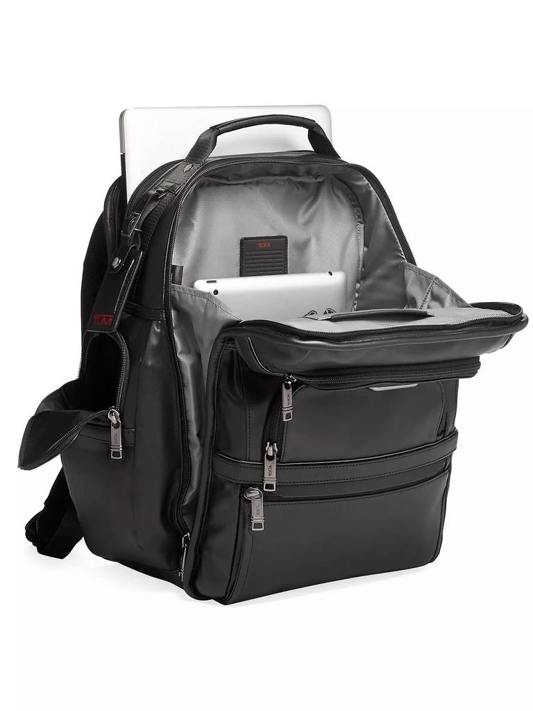 TUMI Alpha Leather Compact Laptop Brief Pack 2