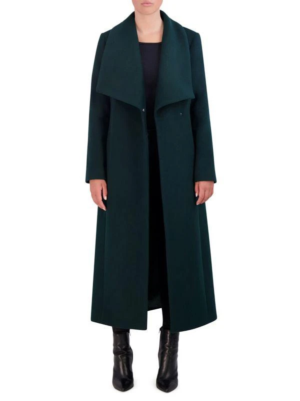 Cole Haan Wool Blend Belted Wrap Coat 1