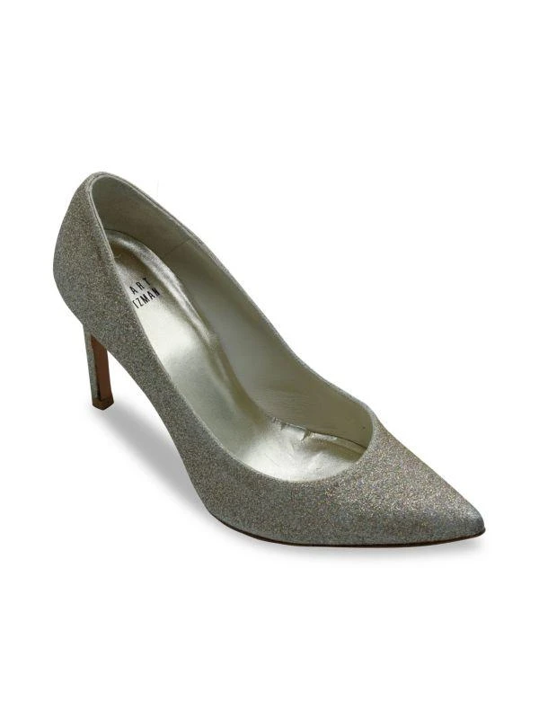 Stuart Weitzman 95MM Glitter LamÃ© Leather Heels Pumps Heist Pumps 2