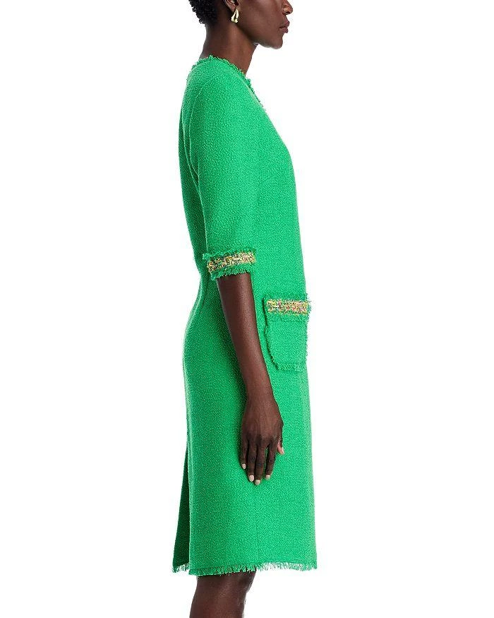 Teri Jon Boucle Multicolor Yarn Trim Raw Edge Finish Dress 5