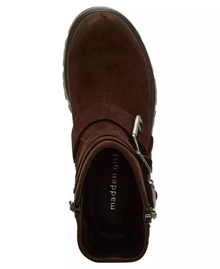 Madden Girl Women
s Mally Moto Buckle Lug Sole Boots 4