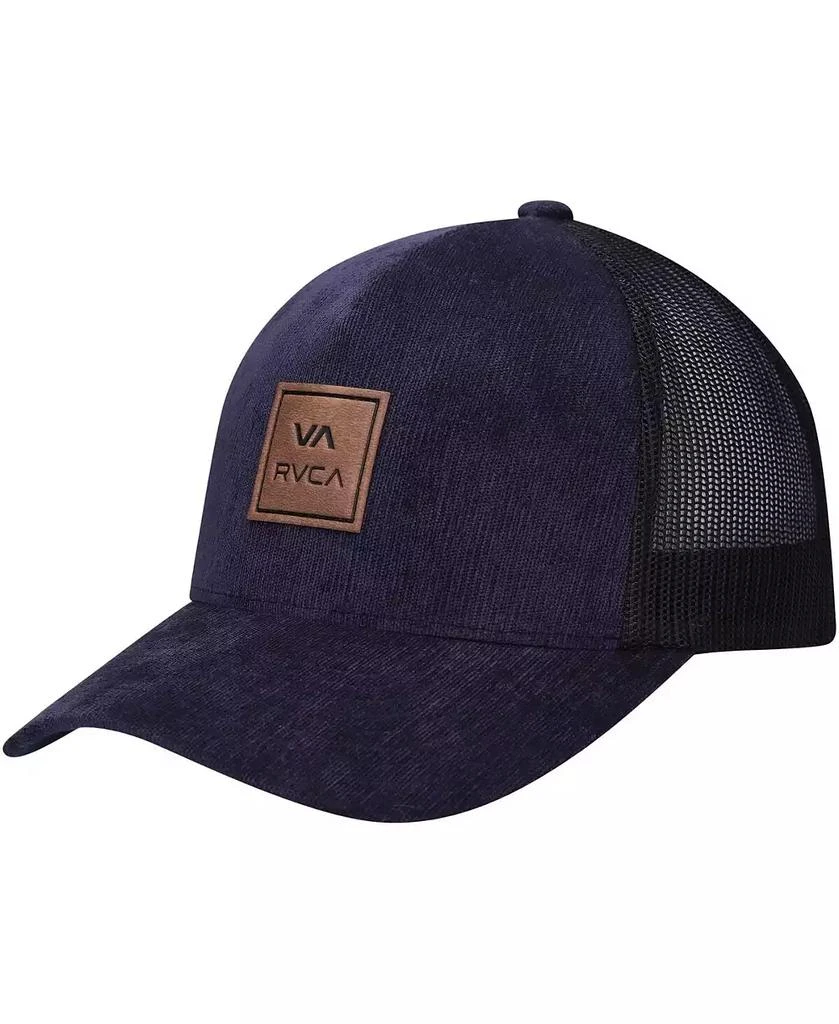 RVCA Men's Navy VA All The Way Trucker Snapback Hat 1