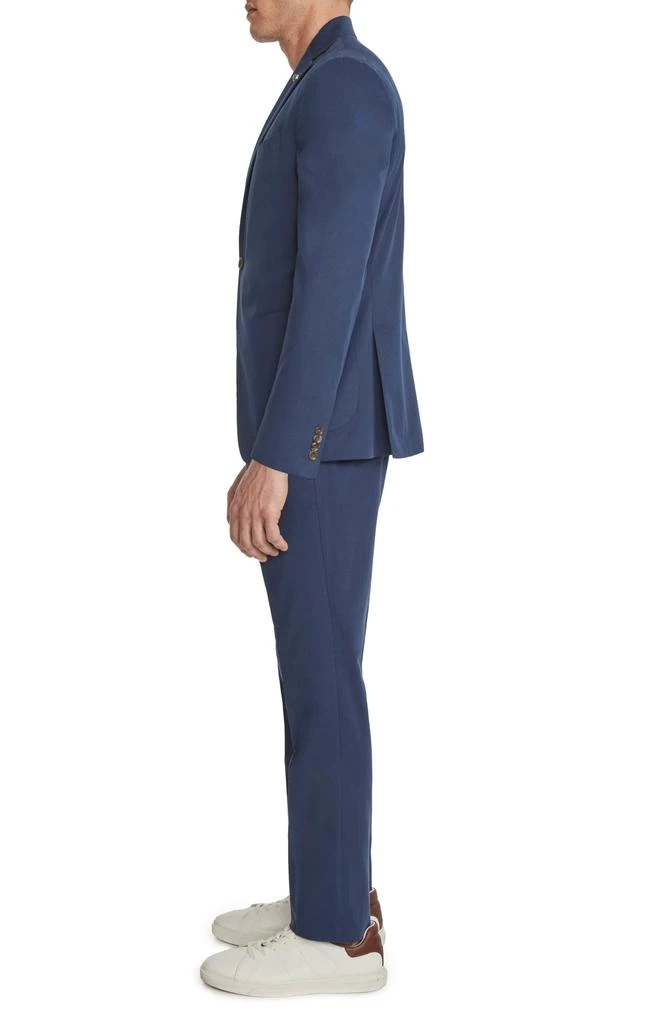 Jack Victor Irving Solid Blue Cotton & Cashmere Suit 3