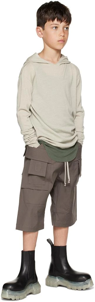 Rick Owens Kids Gray Creatch Shorts 4