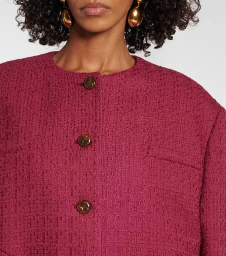 BLAZÉ MILANO Rush Gliss cotton-blend bouclé jacket 4