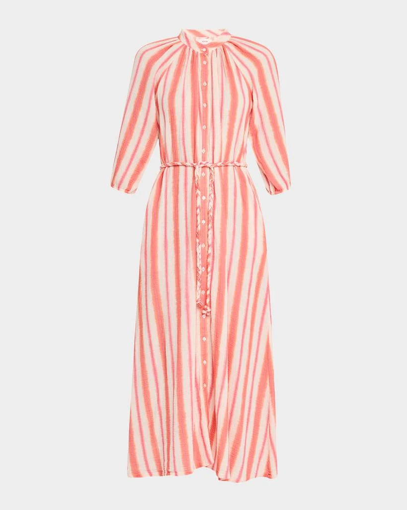 XIRENA Alicia Striped Cotton Midi Dress 1