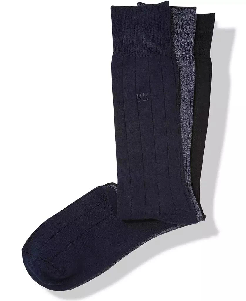 Perry Ellis Perry Ellis Men's 3-Pk. Rayon Ribbed Dress Socks 1