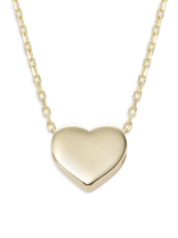 Saks Fifth Avenue 14K Yellow Gold Heart Pendant Necklace 1