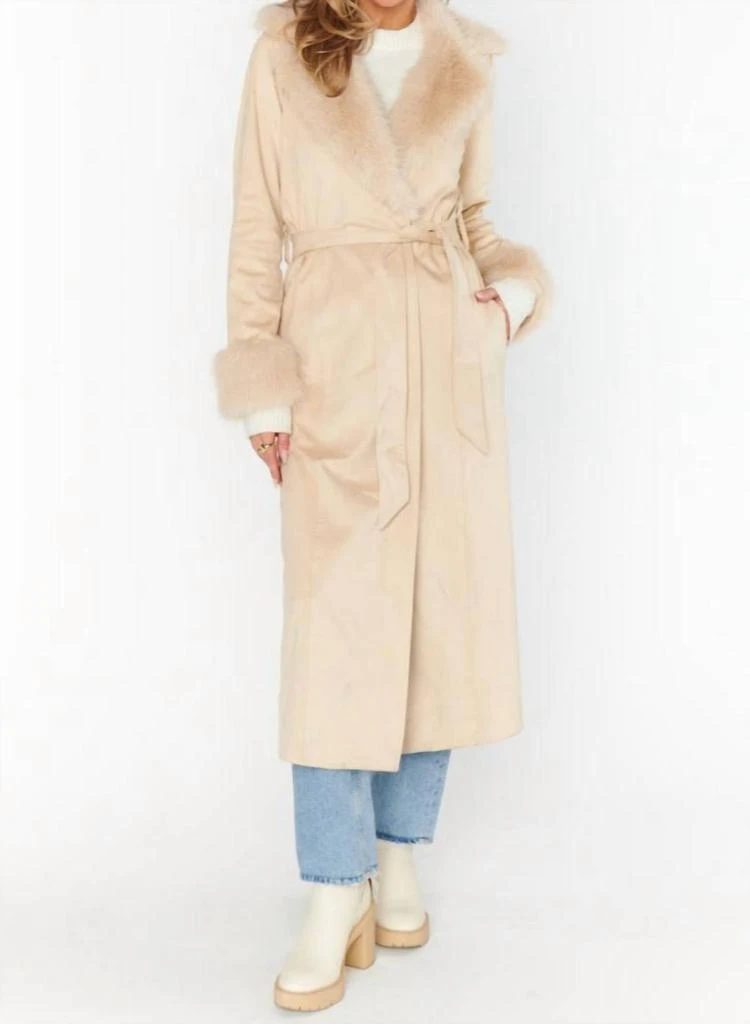 Show Me Your Mumu Penny Lane Coat In Beige 2