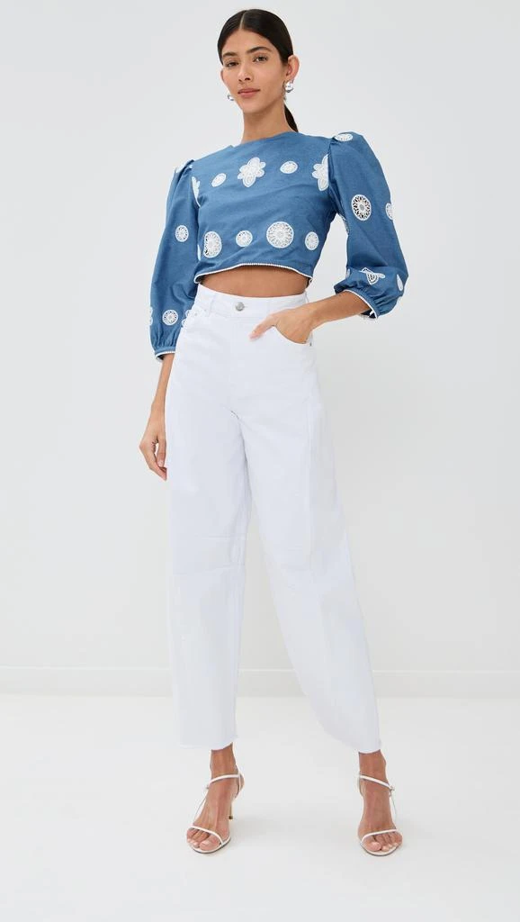 Borgo de Nor Alfie Denim Lace Top 4