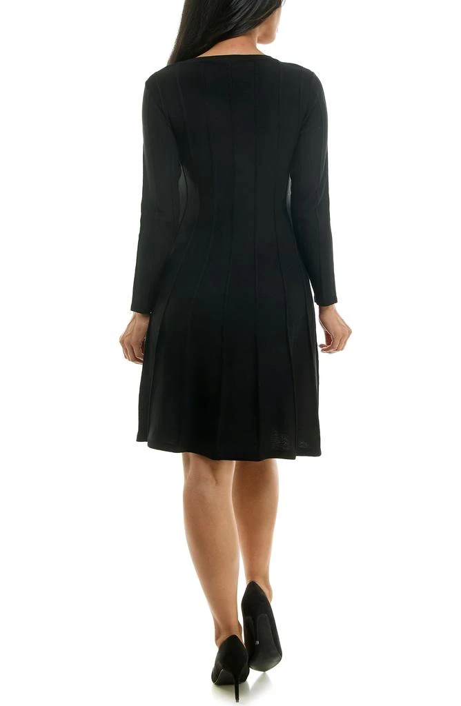 Nina Leonard Long Sleeve A-Line Sweater Dress 2