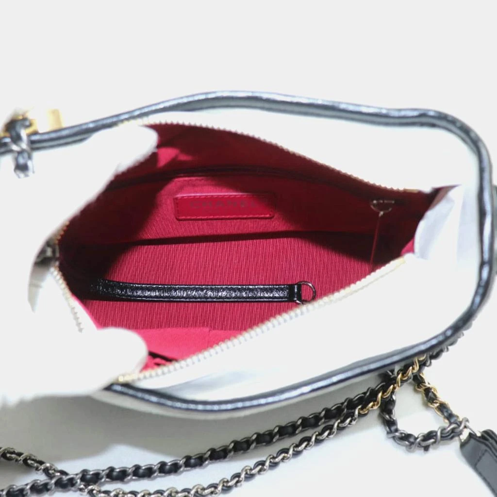 Chanel Chanel White and Black Calfskin Gabrielle Small Hobo Shoulder Bag 5