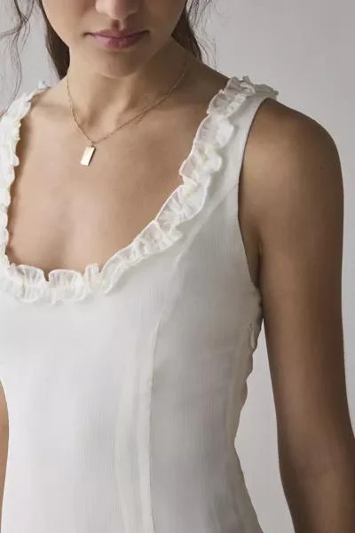 Motel Motel Fulvia Ruffle Trim Slip Mini Dress 3