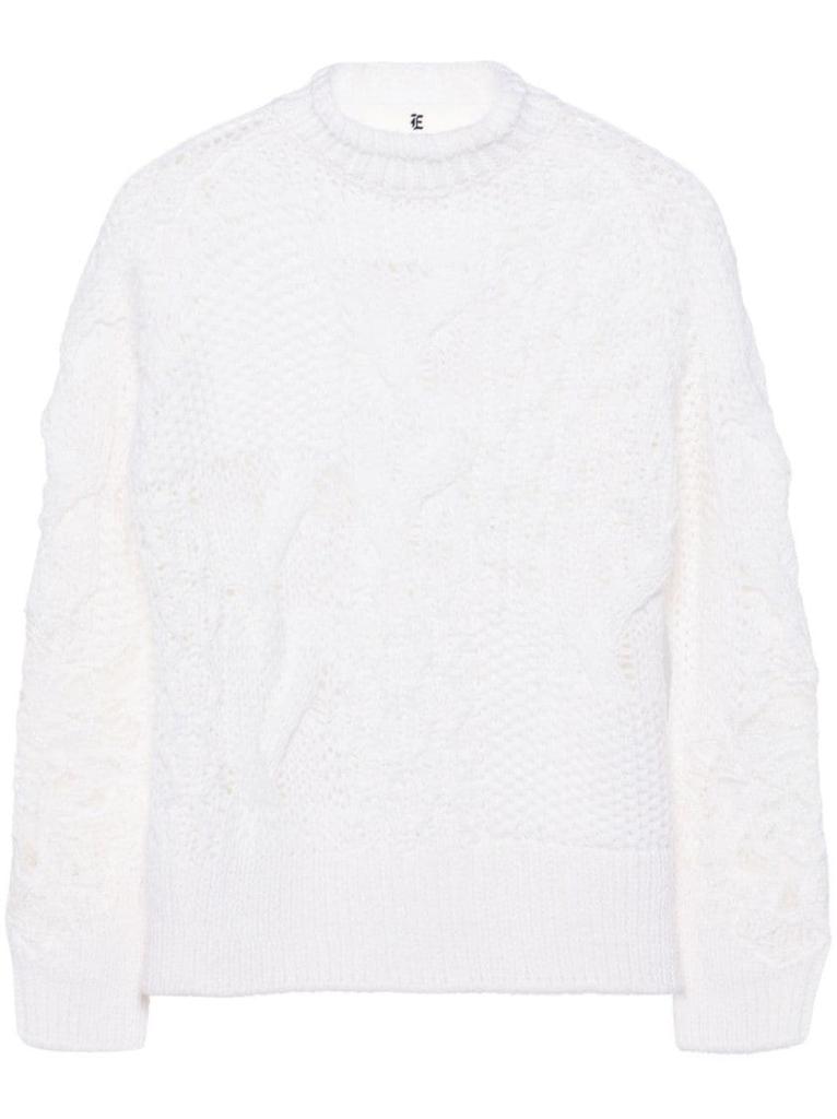 ERMANNO Long Sleeve Crew Neck Sweater
