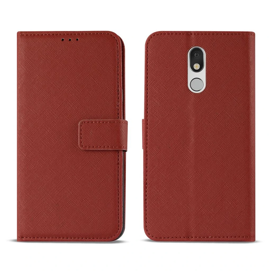 Reikowireless Reiko Lg Stylo 5 3-In-1 Wallet Case In Red 2