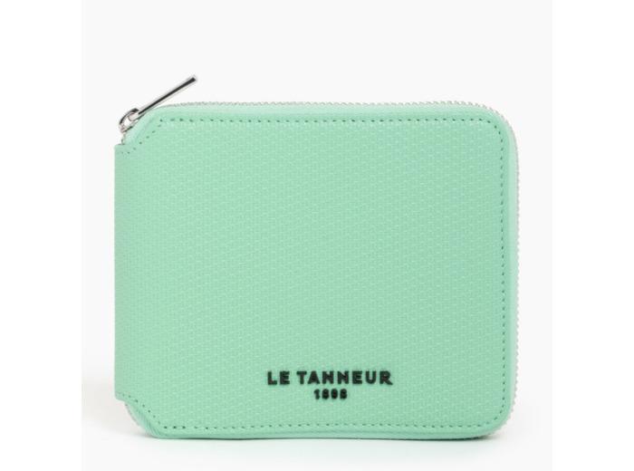 le tanneur Porte monnaie zip en L Emile en cuir monogramme