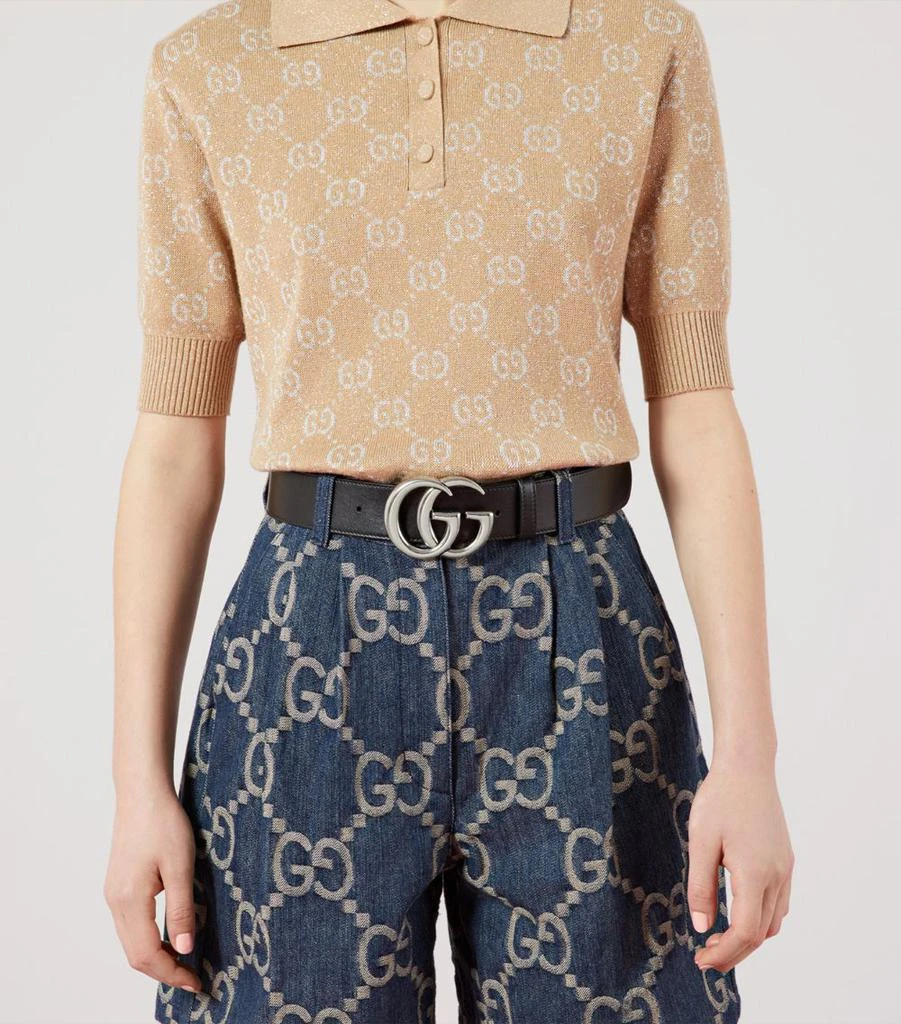 Gucci Leather GG Marmont Belt 2