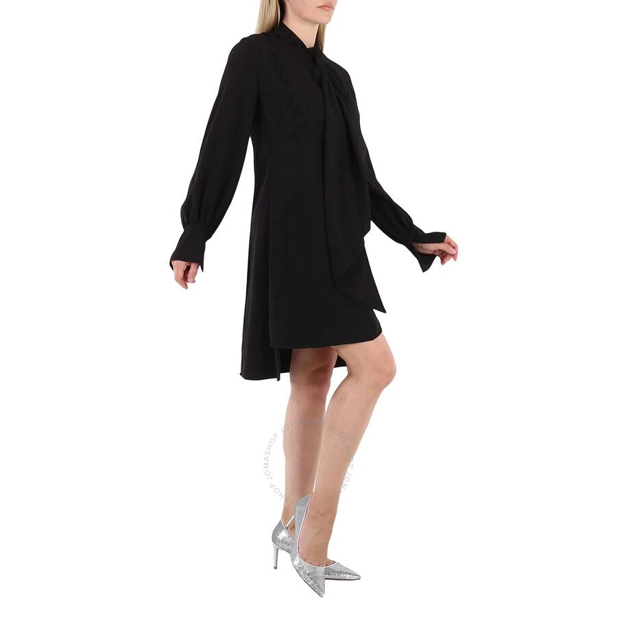 Chloé Ladies Black Pussy Bow Scallop Shift Dress 2