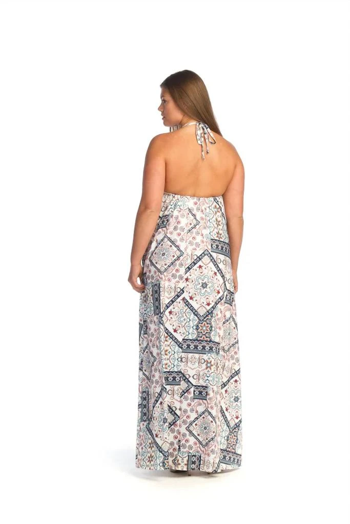 Papillon Papillon - Stretch Patchwork Backless Halter Dress 3