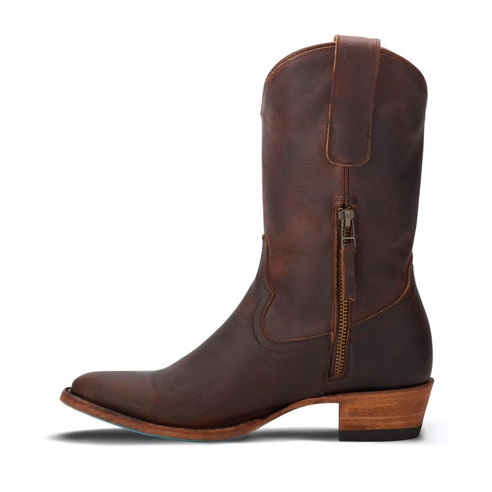 LANE Plain Jane Midi Embroidered Round Toe Cowboy Boots 3