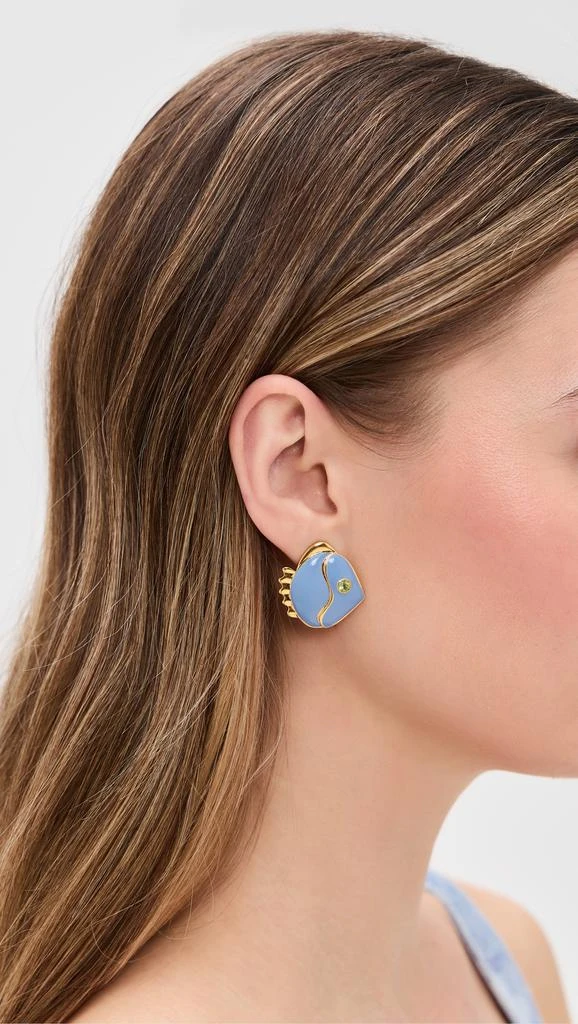 Lizzie Fortunato Mikuni Stud Earrings In Periwinkle 2