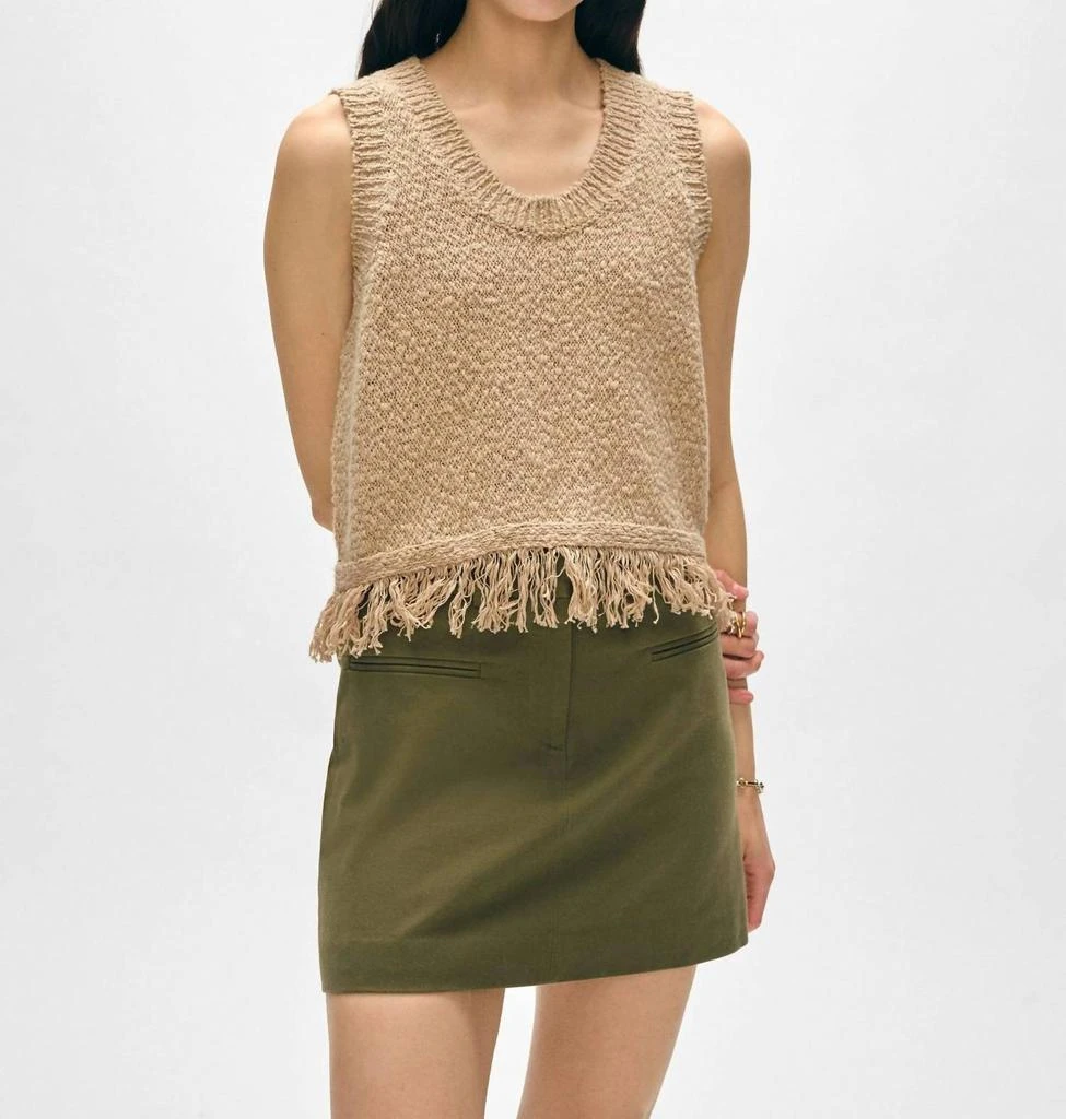 White + Warren White + Warren - Cotton Fringe Tank Top 1