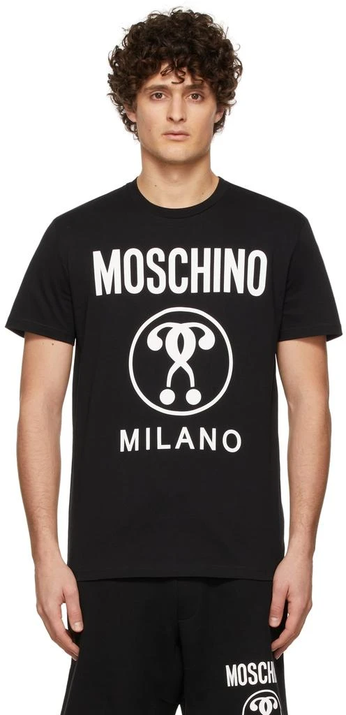 Moschino Black Double Question Mark T-Shirt 1