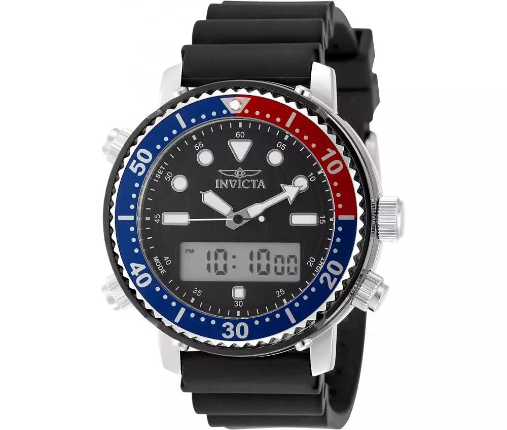 Invicta Men's 49451 Pro Diver Digital, Quartz Electronic, PC21AF Black Dial Watch