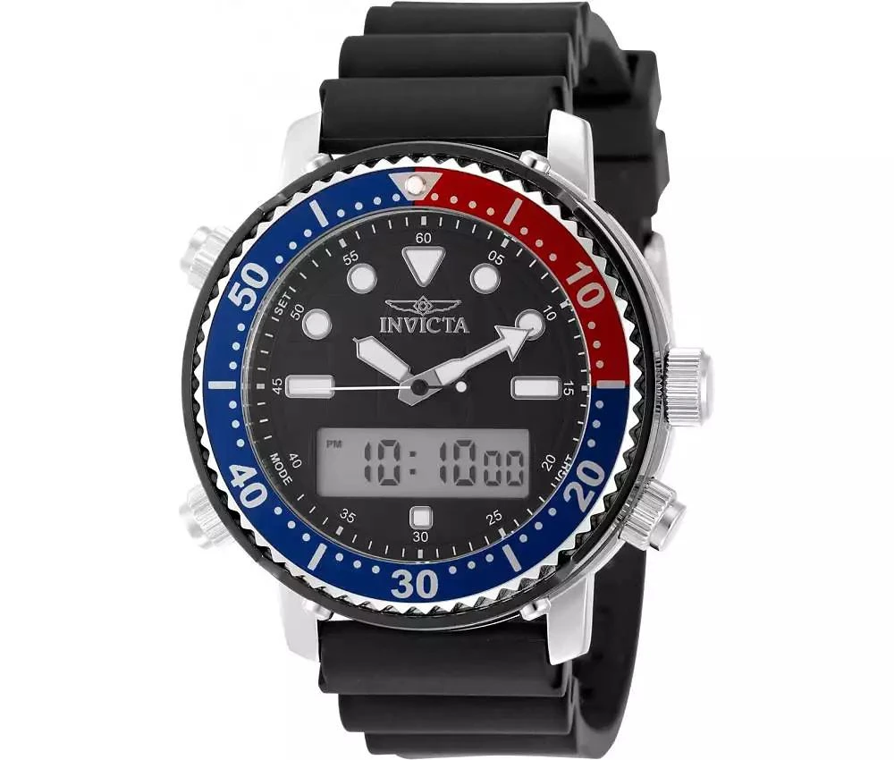 Invicta Men's 49451 Pro Diver Digital, Quartz Electronic, PC21AF Black Dial Watch 1