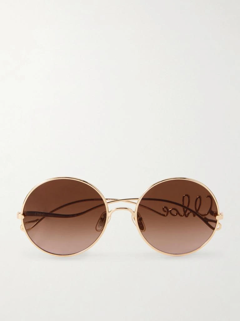 Chloé Iconic Round-frame Gold-tone Sunglasses - Accessories  display picture 3