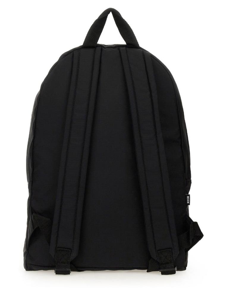 MSGM Black Backpack With Logo