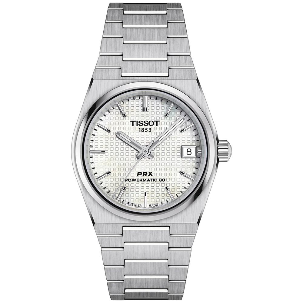 Tissot Unisex Swiss Automatic PRX Powermatic 80 Stainless Steel Bracelet Watch 35mm