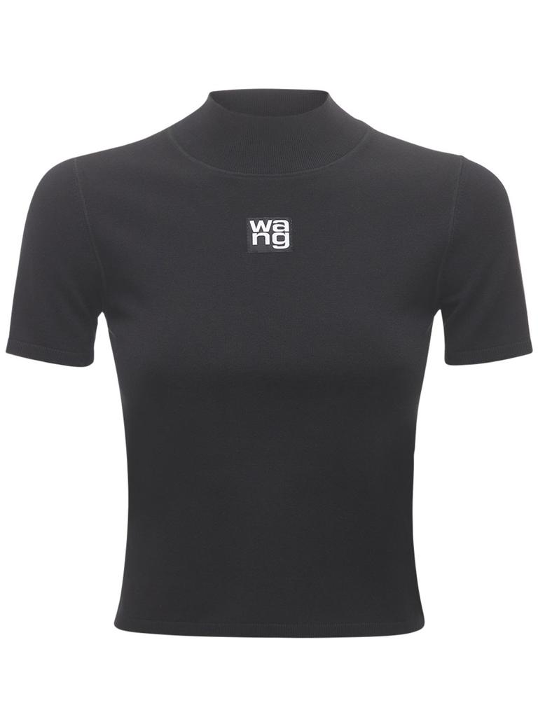 ALEXANDER WANG Logo Patch Stretch Jersey T-shirt