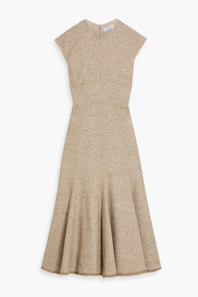 Gabriela Hearst Crowther Donegal wool and cashmere-blend midi dress