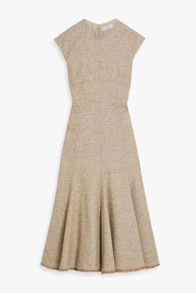 Gabriela Hearst Crowther Donegal wool and cashmere-blend midi dress 1