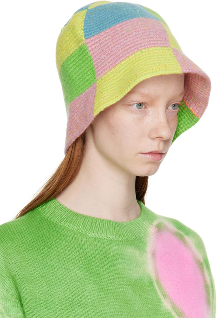 The Elder Statesman Multicolor Toy Checker Bucket Hat