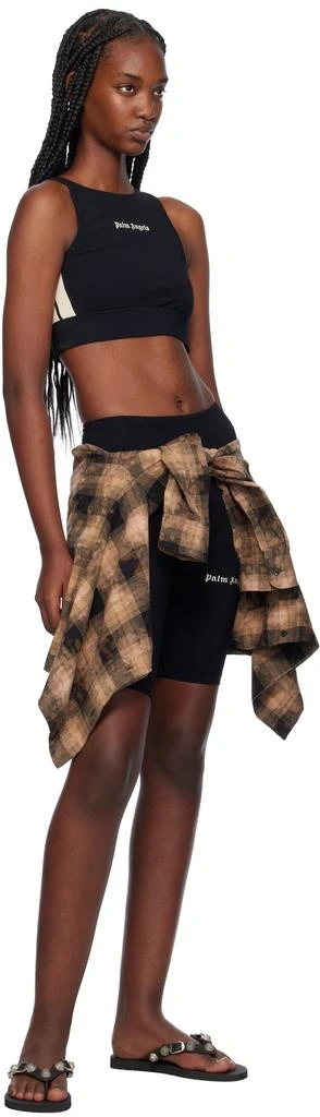 Palm Angels Black Training Track Cyclist Sport Shorts 4
